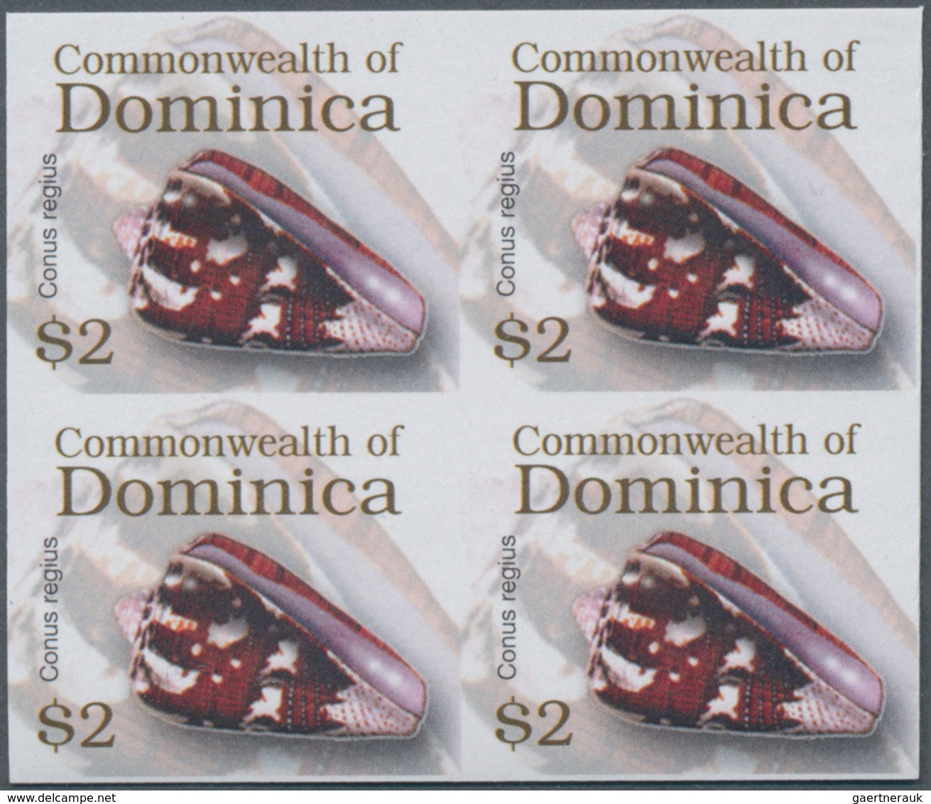 Thematik: Tiere-Meerestiere / Animals-sea Animals: 2006, Dominica. Imperforate Block Of 4 For The $2 - Marine Life