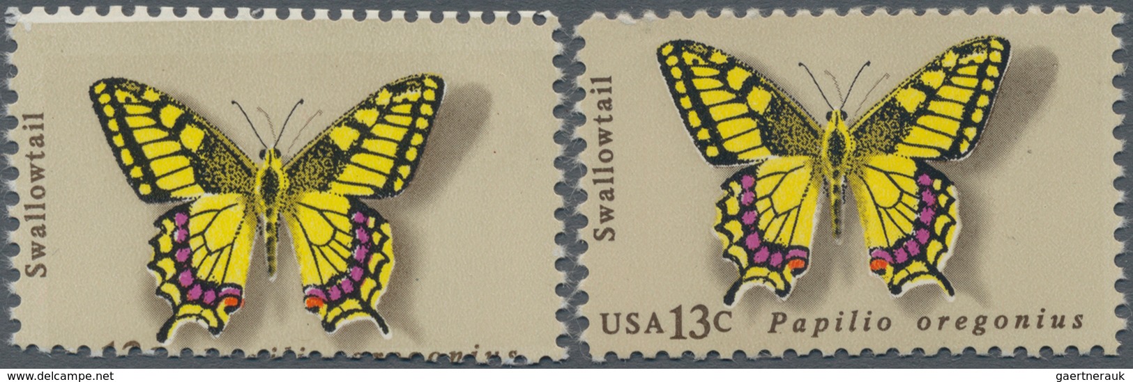 Thematik: Tiere-Schmetterlinge / Animals-butterflies: 1977, USA: Butterfly 'Swallowtail (Papilio Ore - Butterflies