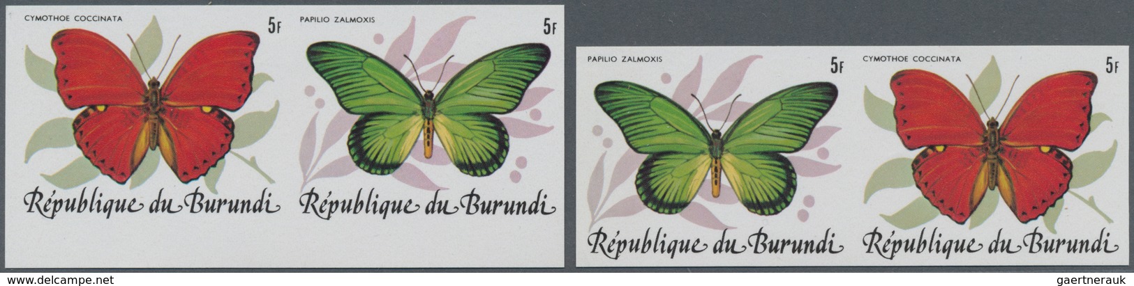 Thematik: Tiere-Schmetterlinge / Animals-butterflies: 1984, Butterflies, Burundi Two Complete IMPERF - Butterflies