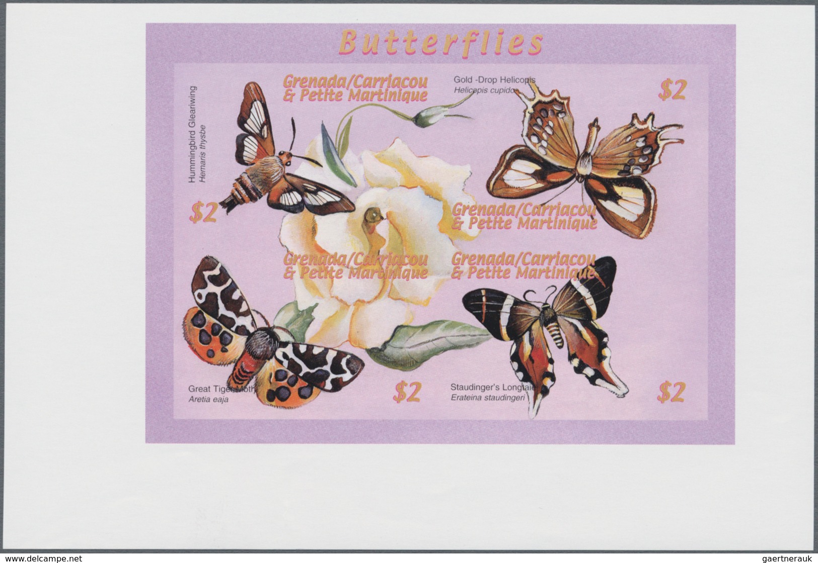 Thematik: Tiere-Schmetterlinge / animals-butterflies: 2000, GRENADA-CARRIACOU: Butterflies of the Wo