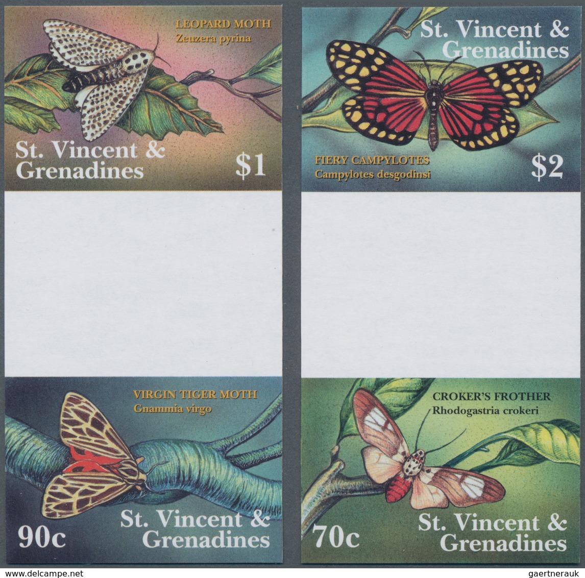 Thematik: Tiere-Schmetterlinge / Animals-butterflies: 2001, St. Vincent. Complete Set "Butterflies" - Butterflies