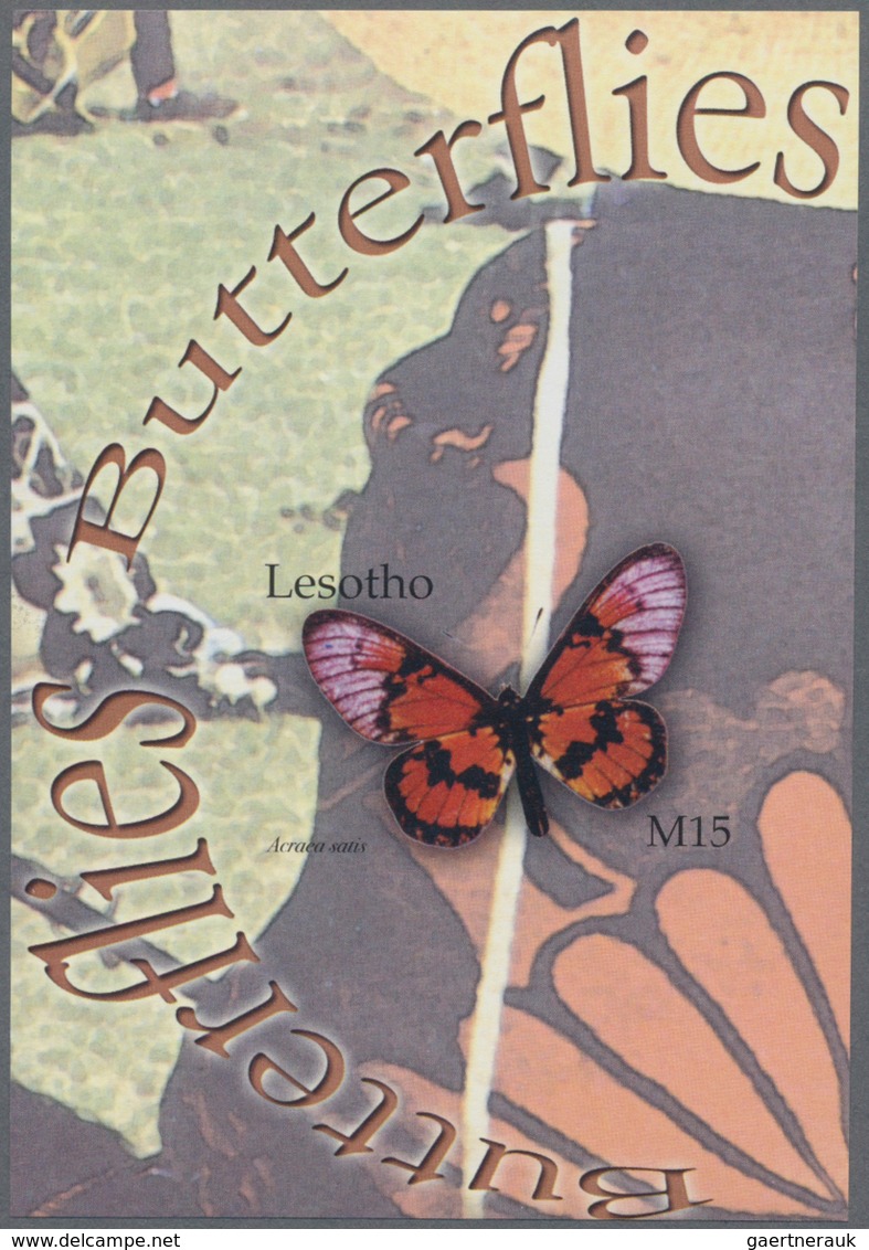 Thematik: Tiere-Schmetterlinge / Animals-butterflies: 2004, LESOTHO: Butterflies Complete IMPERFORAT - Butterflies