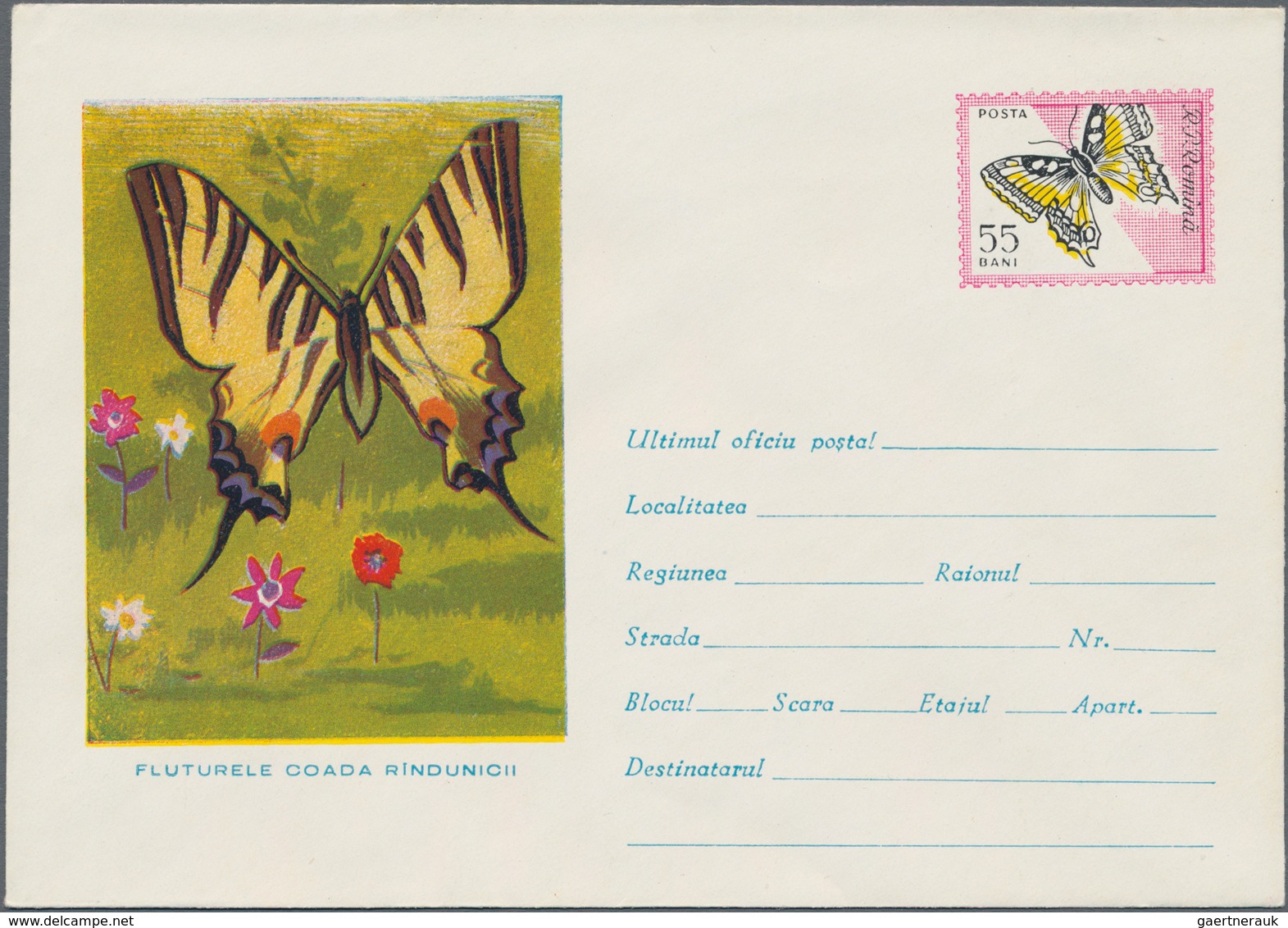 Thematik: Tiere-Vögel / animals-birds: 1961, Romania. Lot of 7 different entire picture covers. Four