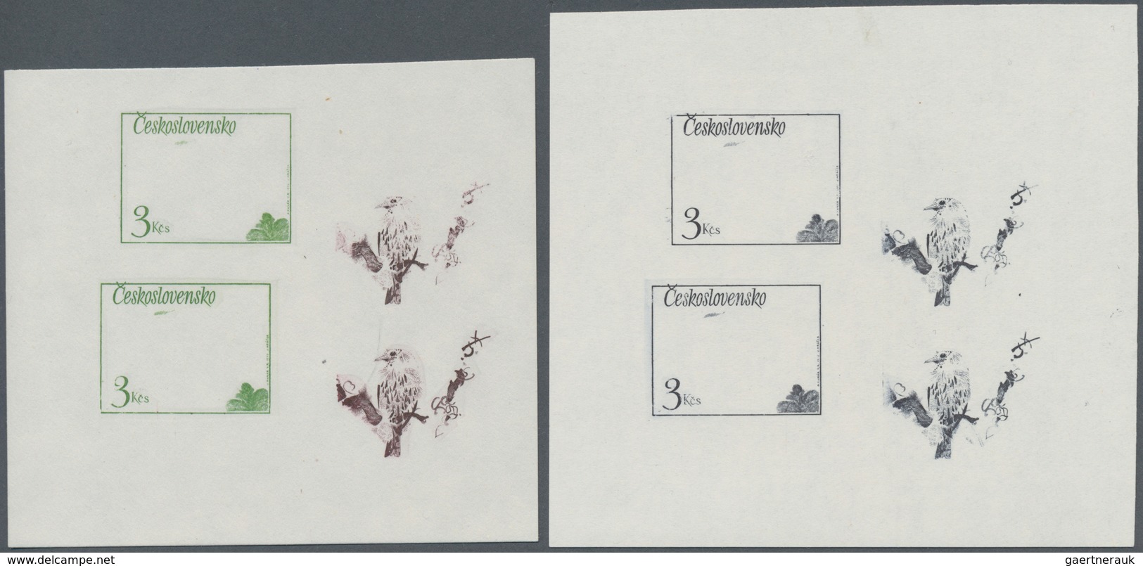 Thematik: Tiere-Vögel / Animals-birds: 1972, Czechoslovakia, 2kc. "European Goldfinch" And 3kc. "Son - Other & Unclassified