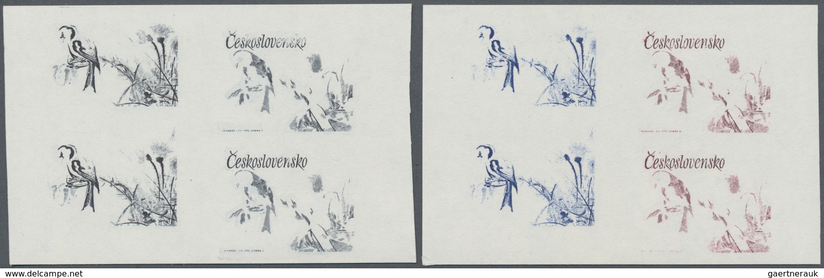 Thematik: Tiere-Vögel / Animals-birds: 1972, Czechoslovakia, 2kc. "European Goldfinch" And 3kc. "Son - Other & Unclassified