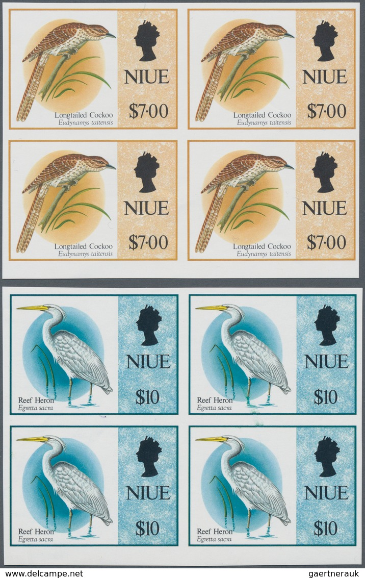 Thematik: Tiere-Vögel / Animals-birds: 1993, NIUE: Birds Set Of Two $7 Reef Heron And $10 Longtailed - Sonstige & Ohne Zuordnung