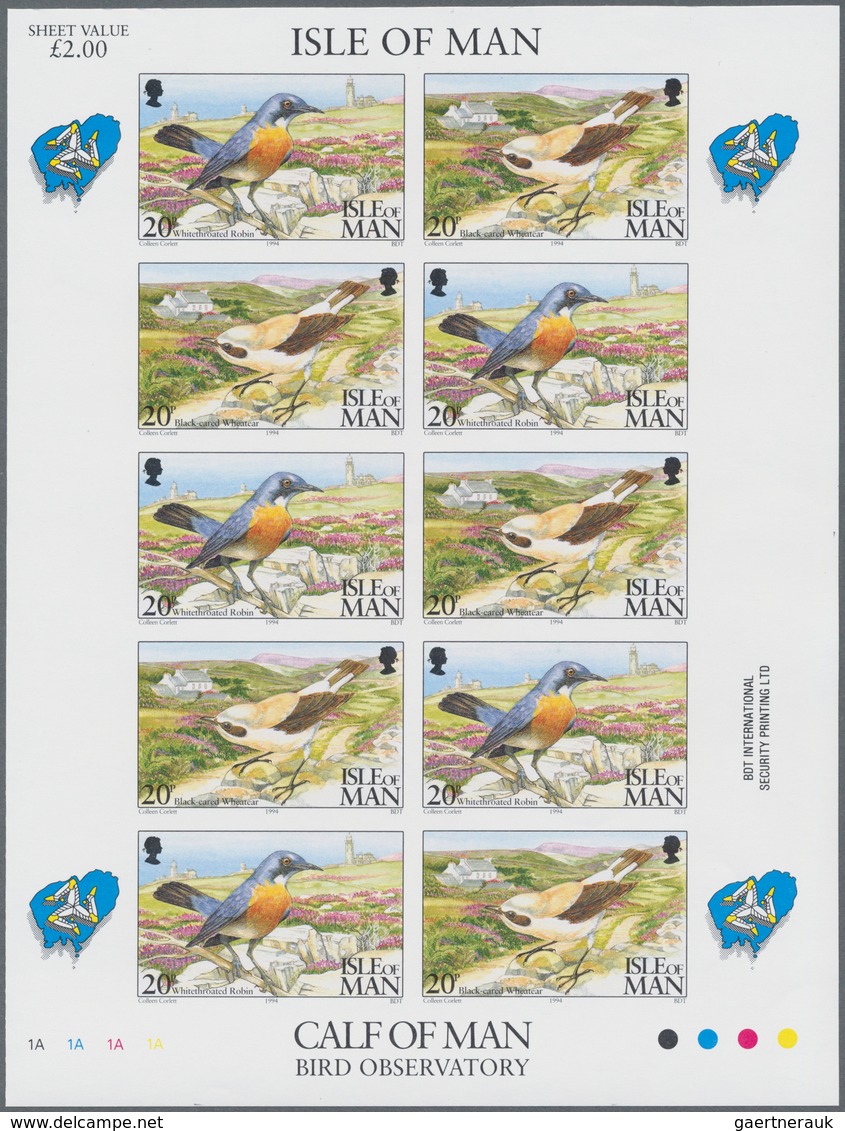 Thematik: Tiere-Vögel / Animals-birds: 1994, Isle Of Man. Complete IMPERFORATE Miniature Sheet Conta - Sonstige & Ohne Zuordnung
