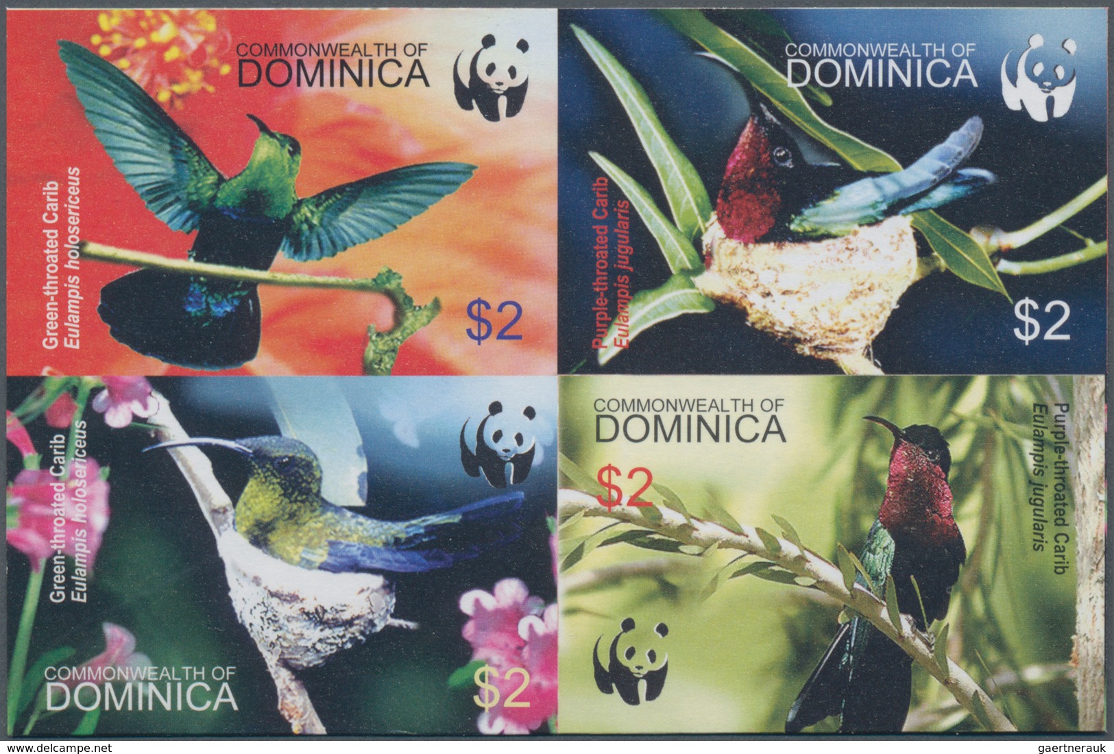 Thematik: Tiere-Vögel / Animals-birds: 2005, Dominica. Imperforate Se-tenant Block Of 4 For The Seri - Sonstige & Ohne Zuordnung
