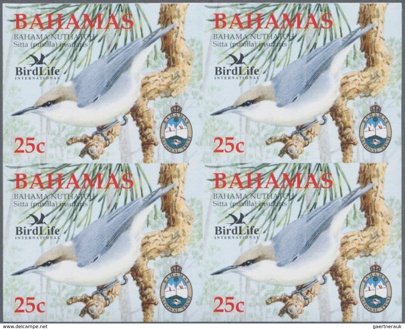 Thematik: Tiere-Vögel / Animals-birds: 2006, Bahamas. Imperforate Block Of 4 For The 25c Value Of Th - Sonstige & Ohne Zuordnung