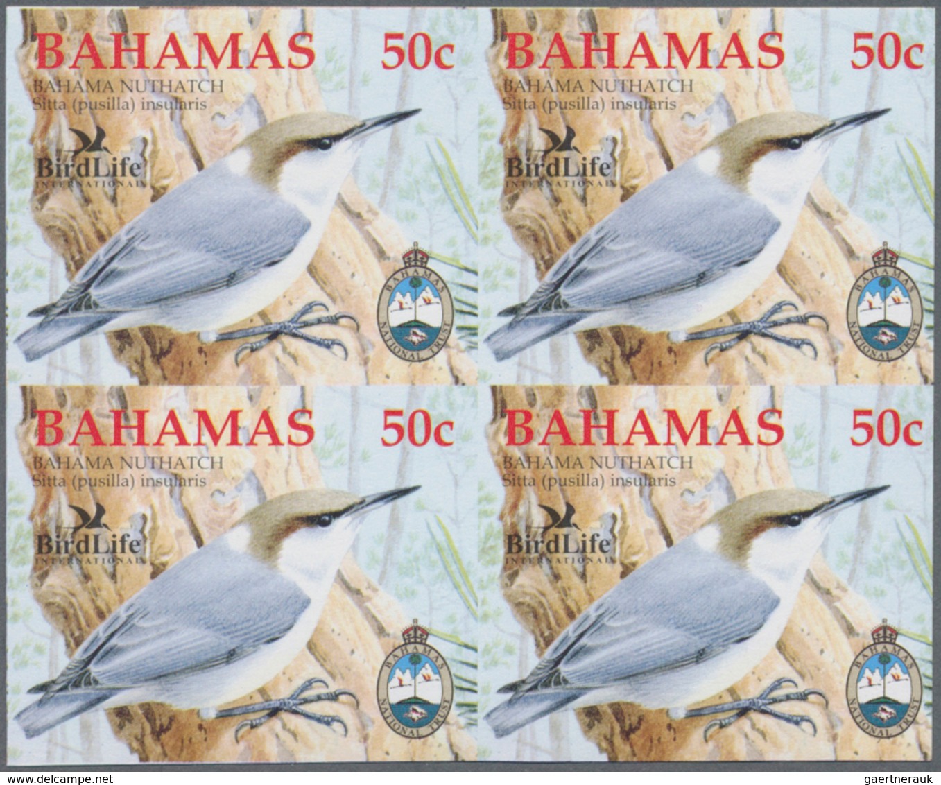 Thematik: Tiere-Vögel / Animals-birds: 2006, Bahamas. Imperforate Block Of 4 For The 50c Value Of Th - Sonstige & Ohne Zuordnung