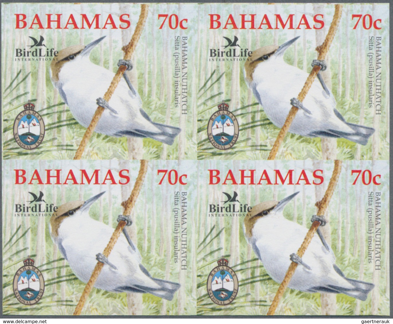 Thematik: Tiere-Vögel / Animals-birds: 2006, Bahamas. Imperforate Block Of 4 For The 70c Value Of Th - Sonstige & Ohne Zuordnung