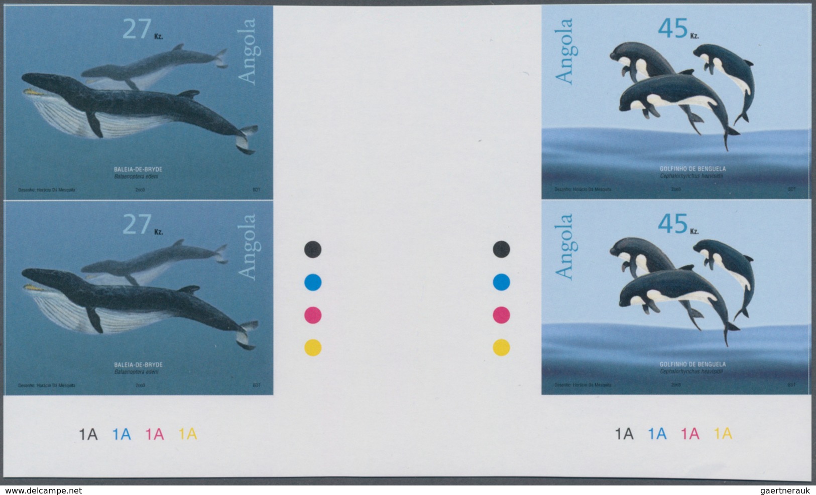 Thematik: Tiere-Meeressäuger (u.a. Wale) / Animals-aquatic Mammals: 2003, ANGOLA: Whales Complete Se - Other & Unclassified