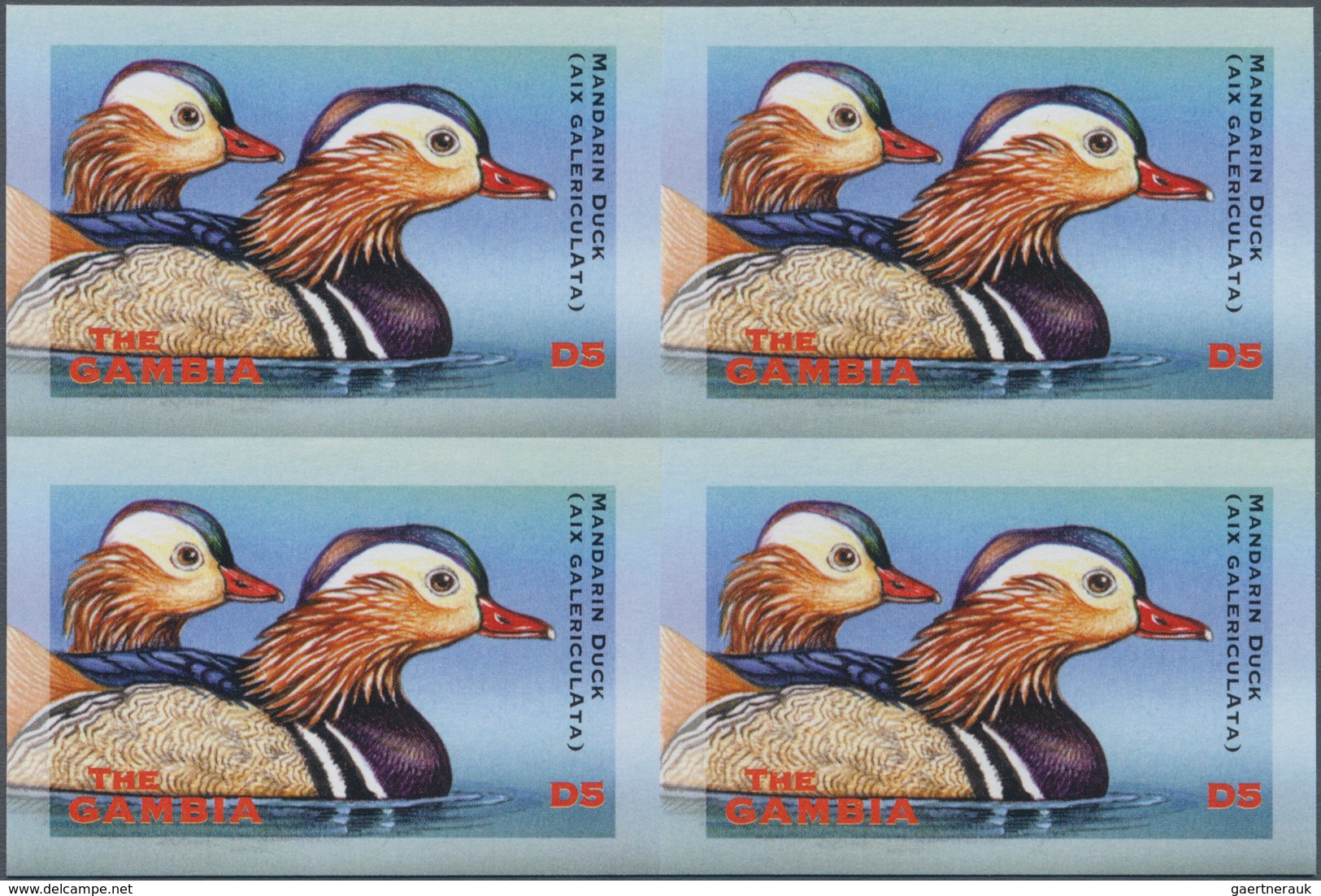 Thematik: Tiere-Wasservögel / Animals-water Birds: 2001, The Gambia. IMPERFORATE Block Of 4 For The - Other & Unclassified