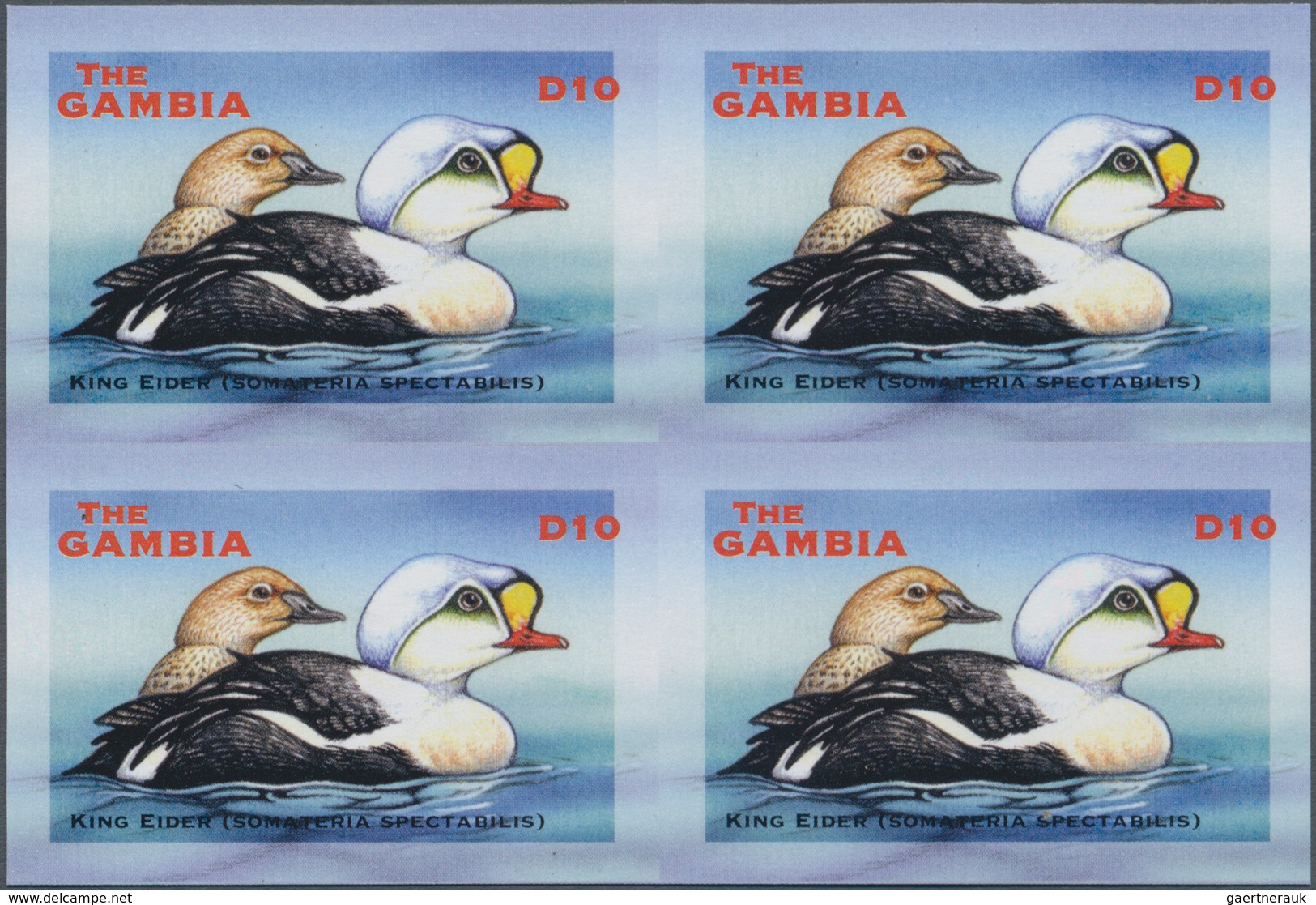 Thematik: Tiere-Wasservögel / Animals-water Birds: 2001, The Gambia. IMPERFORATE Block Of 4 For The - Sonstige & Ohne Zuordnung