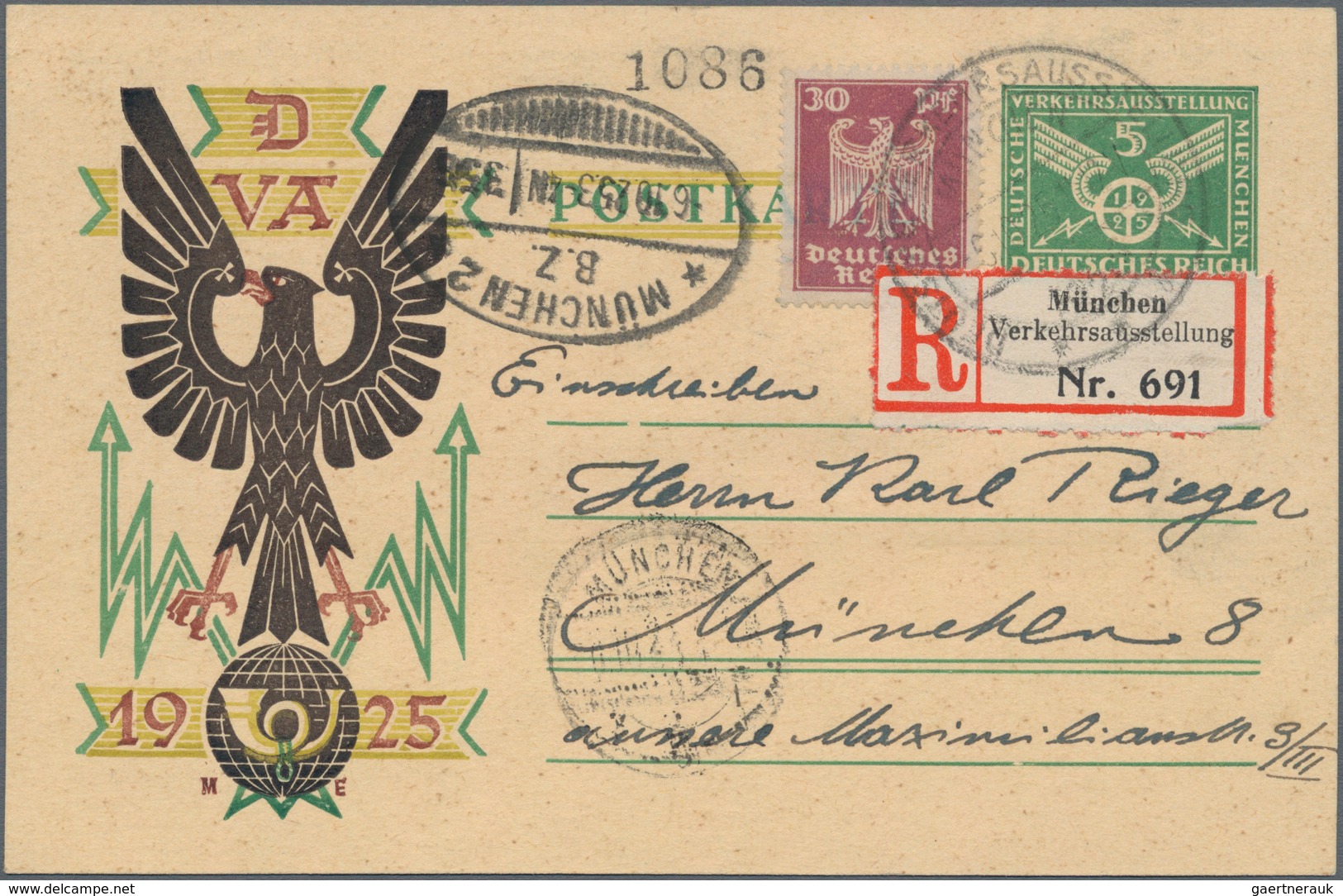 Thematik: Verkehr / Traffic: 1925. Special Postcard 5 Pf Flügelrad For The German Traffic Exhibition - Other & Unclassified