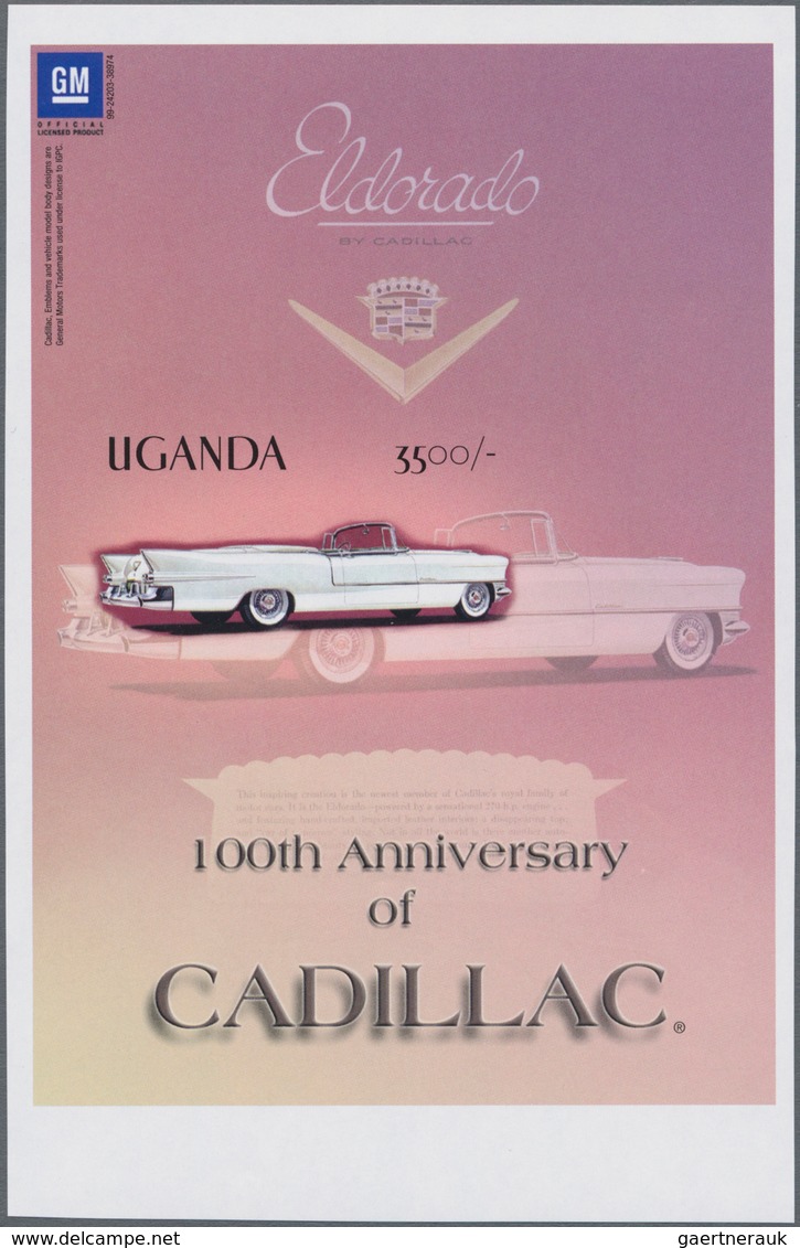 Thematik: Verkehr-Auto / Traffic-car: 2003, UGANDA: 100th Anniversary Of Cadillac Complete Set Of Fo - Cars