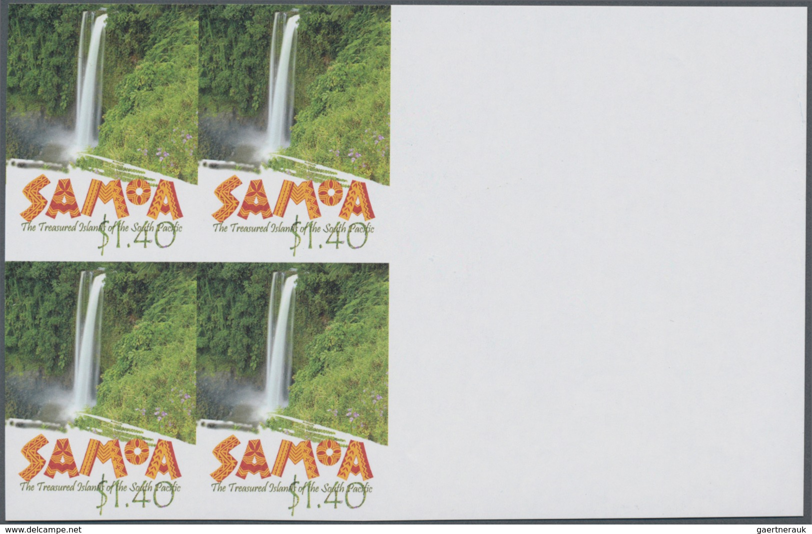 Thematik: Wasserfälle / Waterfalls: 2002, SAMOA: Landscapes $1.40 Waterfall At Samoa In An IMPERFORA - Unclassified