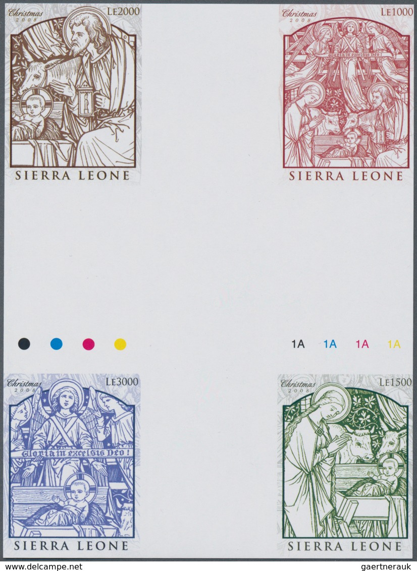 Thematik: Weihnachten / Christmas: 2008, Sierra Leone. Complete "Christmas" Set In An IMPERFORATE Cr - Navidad