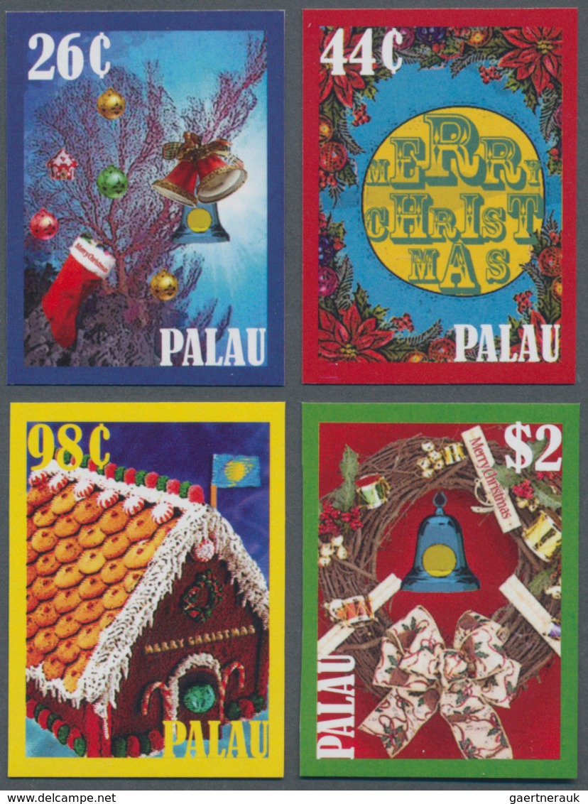 Thematik: Weihnachten / Christmas: 2009, Palau. Complete Set "Christmas" (4 Values) In IMPERFORATE S - Weihnachten