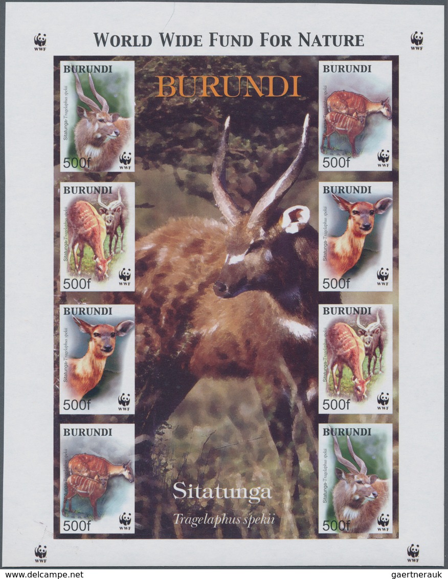 Thematik: WWF: 2004, BURUNDI: WWF 'Sitatunga' (Tragelaphus Spekii) Complete Set Of Four In An IMPERF - Other & Unclassified