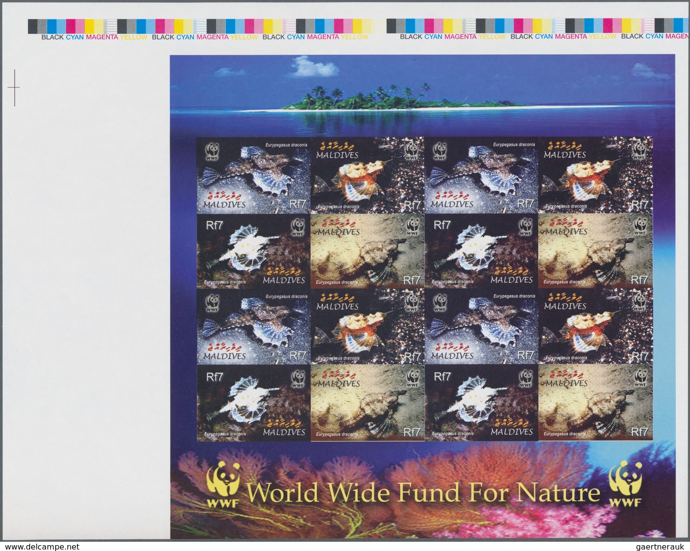 Thematik: WWF: 2004, MALDIVES: WWF (Sea-moth Fish) In Complete Perforate And IMPERFORATE Sheetlets W - Autres & Non Classés