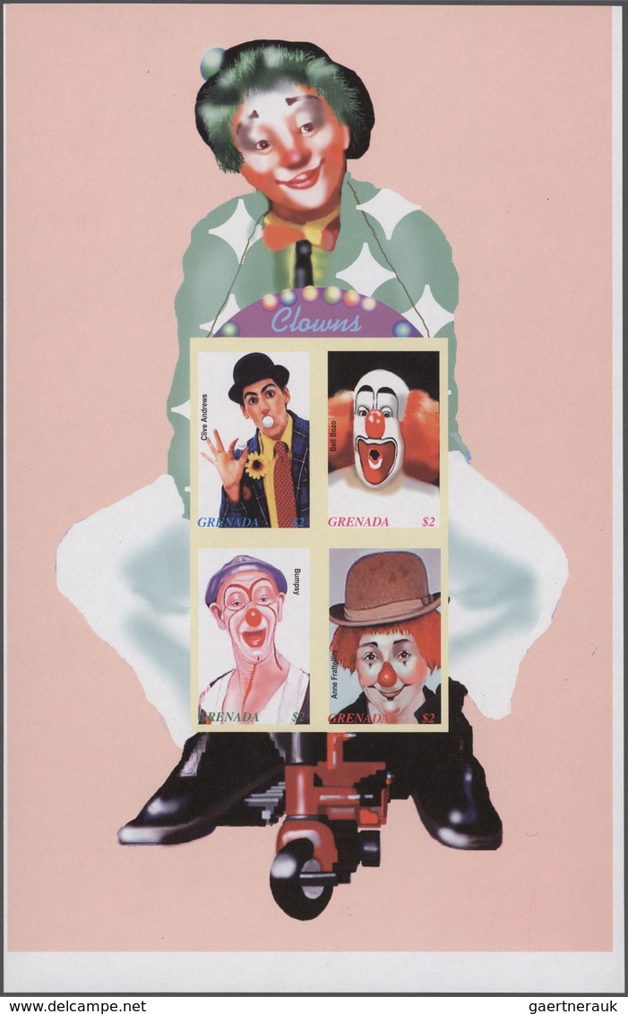 Thematik: Zirkus / Circus: 2003, GRENADA: Circus Complete Set Of Eight In Two IMPERFORATE Sheetlets - Zirkus