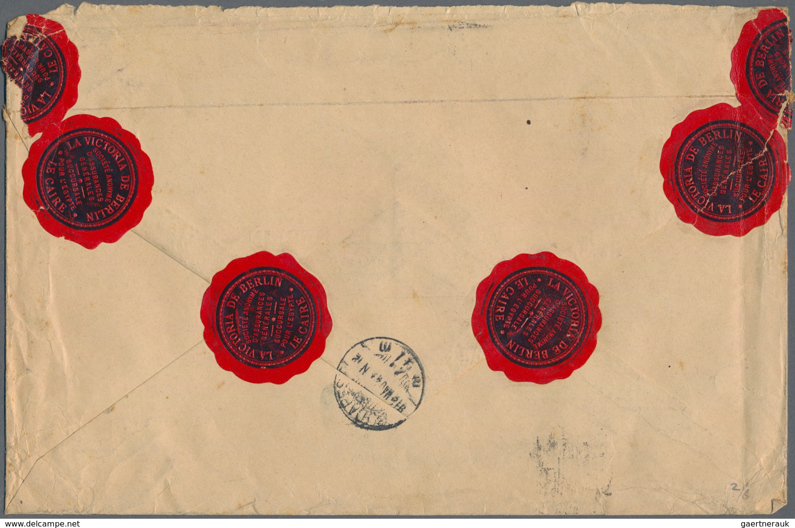 Ägypten: 1912 Printed "Papiers D'Affairs" Envelope Used Registered From Cairo To Budapest, Franked B - 1866-1914 Khedivate Of Egypt