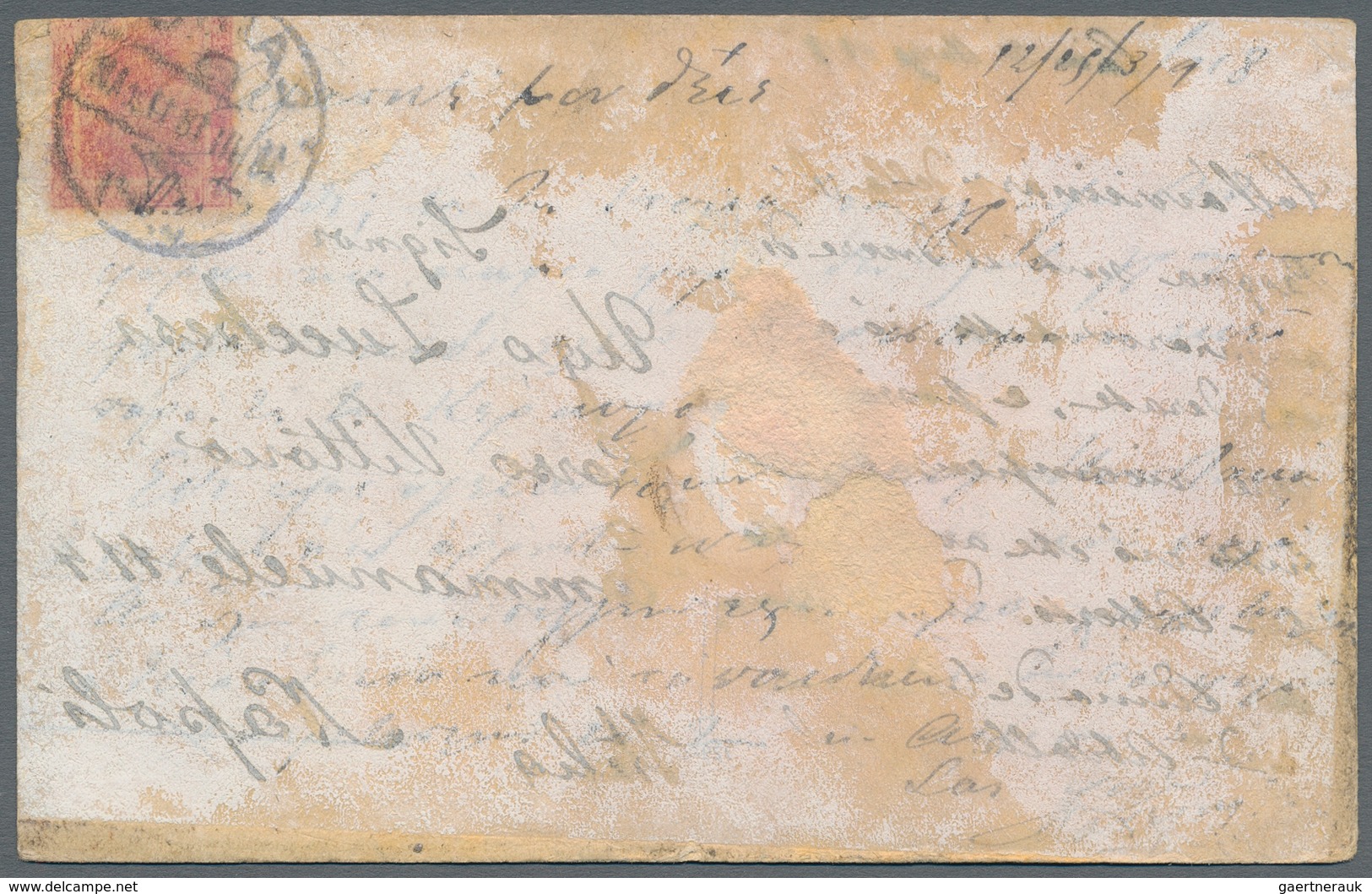 Ägypten - Ganzsachen: 1918 CRASH MAIL: Postal Stationery Card 4m. Red Used From Cairo To Naples, Ita - Other & Unclassified