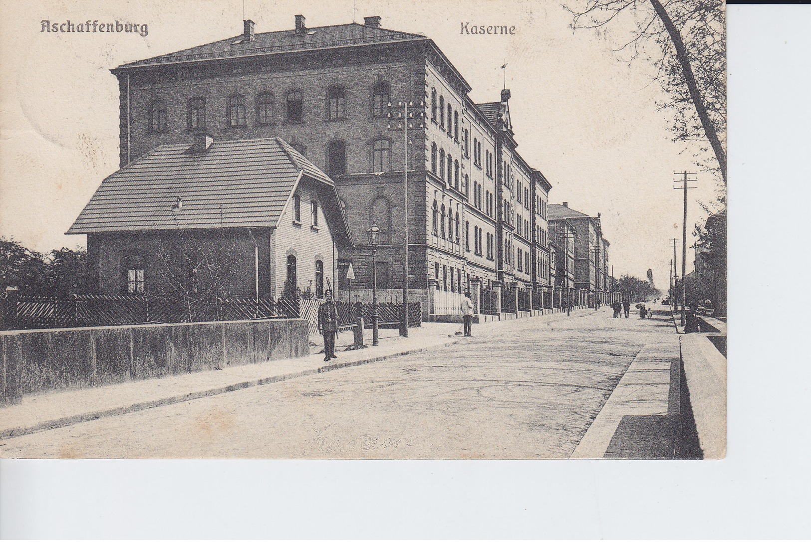 Ak Aschaffenburg, Kaserne, 1910 - Aschaffenburg