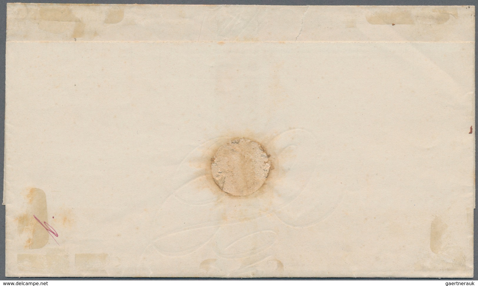 Argentinien: 1864, Rivadvia 15c. Blue, Fresh Colour And Normally Perforated, Single Franking On Lett - Other & Unclassified