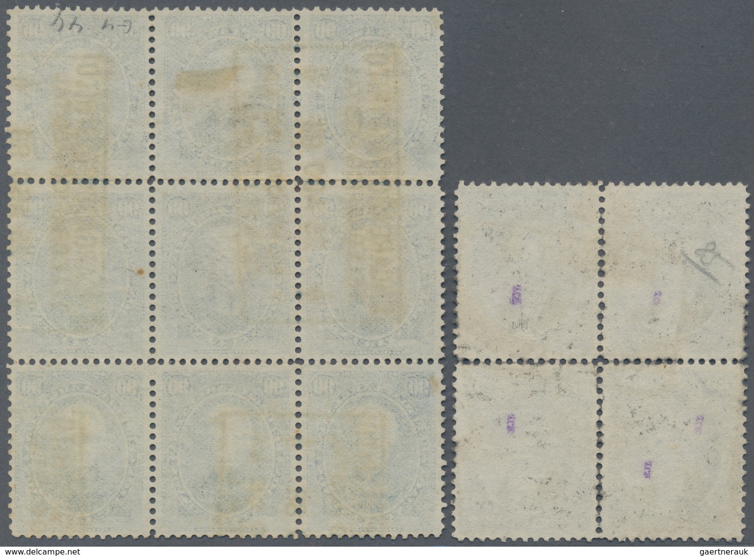 Argentinien: 1873 'de Posadas' 60c. Black Block Of Four, Used With Framed "Correos Y Telegrafos" Dat - Other & Unclassified