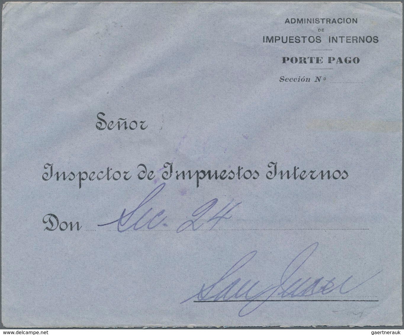 Argentinien: 1913 Commercially Local Used Postal Form Envelope With Black Postage Paid To The Intern - Sonstige & Ohne Zuordnung