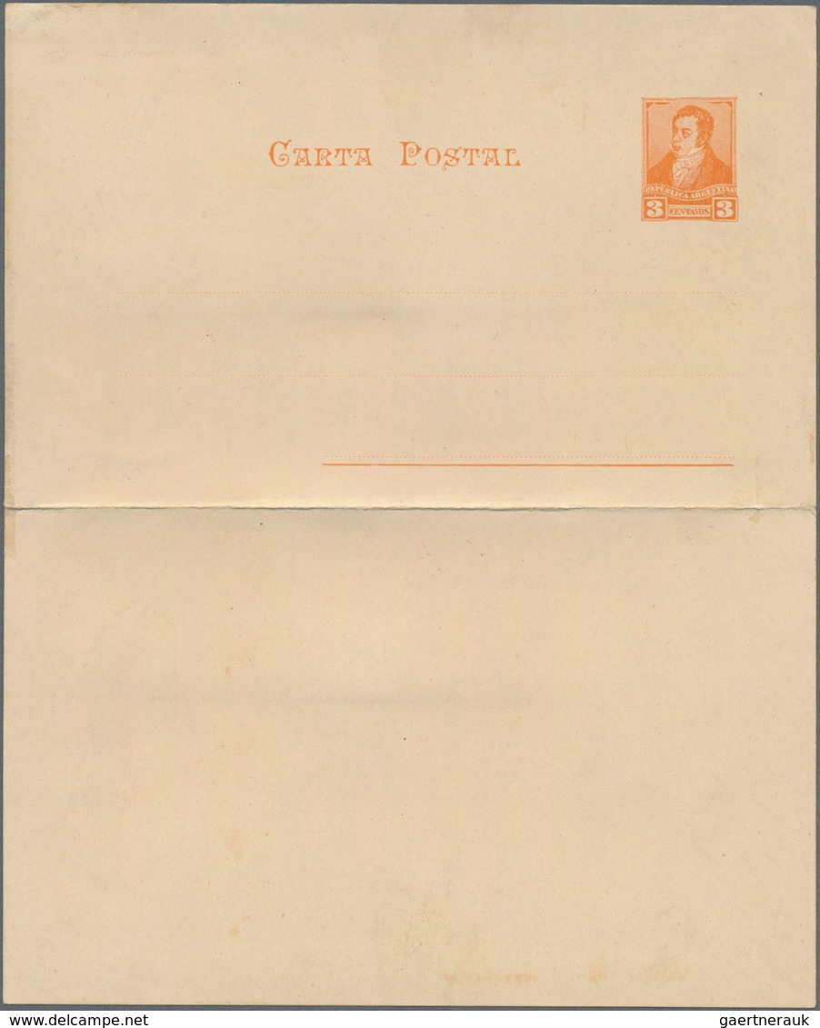 Argentinien - Ganzsachen: 1892 Unused Postal Stationery Lettercard 3 Centavos Orange Without Any Per - Ganzsachen