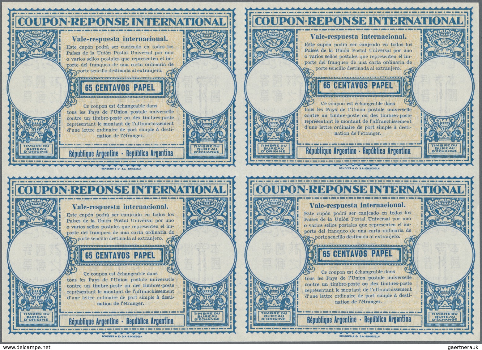 Argentinien - Ganzsachen: 1948/1952. Lot Of 2 Different Intl. Reply Coupons (London Design) Each In - Ganzsachen