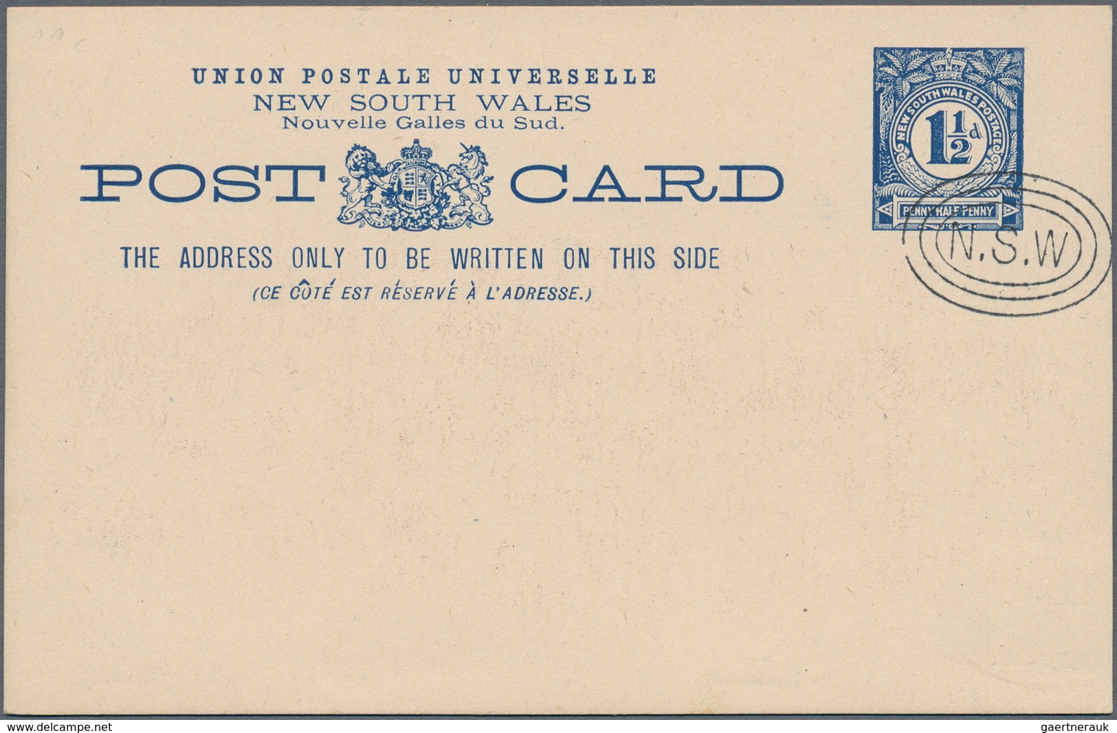 Neusüdwales: 1898/1899, six different pictorial stat. postcards 1½d. blue with pictures on reverse '