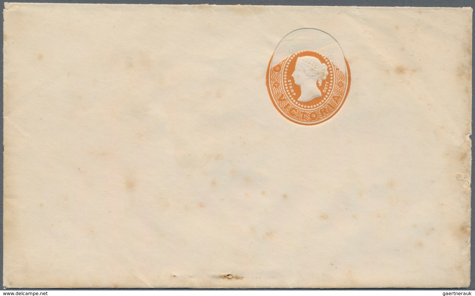 Victoria: 1890, QV 1d. Brown-orange PTPO Stat. Envelope With Enclosed 32pp Booklet With Advertisment - Covers & Documents