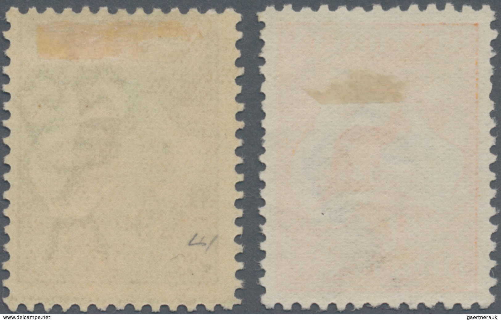 Australien: 1913/1915, Kangaroos 4d. Orange 1st Wmk. And 9d. Violet 2nd Wmk., Mint Lightly Hinged, S - Mint Stamps