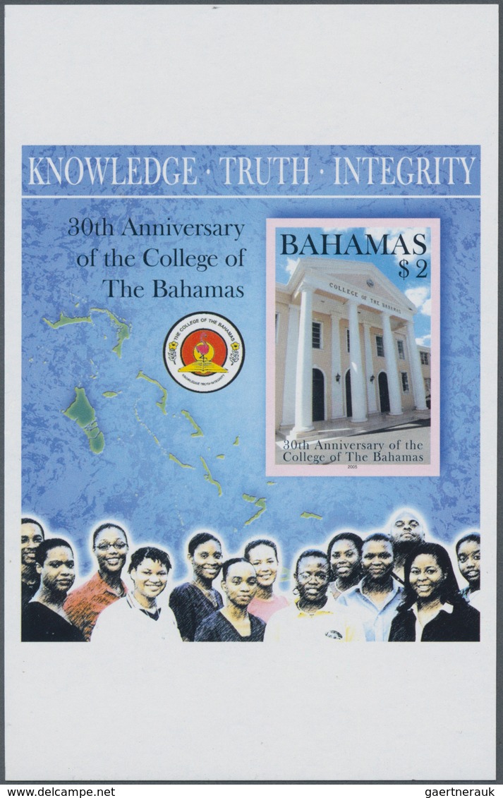 Bahamas: 2005, 30th Anniversary Of The College Of The Bahamas IMPERFORATE Miniature Sheet With Margi - 1963-1973 Ministerial Government