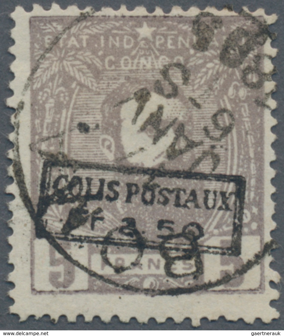 Belgisch-Kongo - Kongo-Staat - Paketmarken: 1889, King Leopold II. 5fr. Lilac With Black Boxed Hands - Other & Unclassified