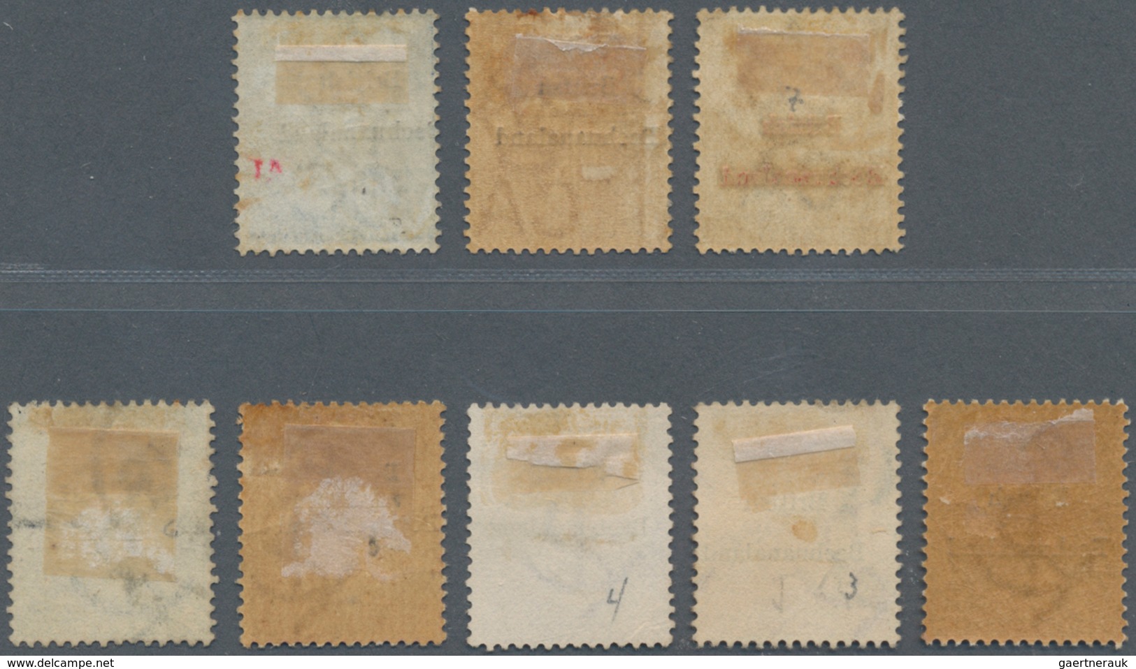 Betschuanaland: 1885-87 Complete Set Of Eight Cape Definitives Optd. "British/Bechuanaland", Three W - 1885-1964 Herrschaft Von Bechuanaland