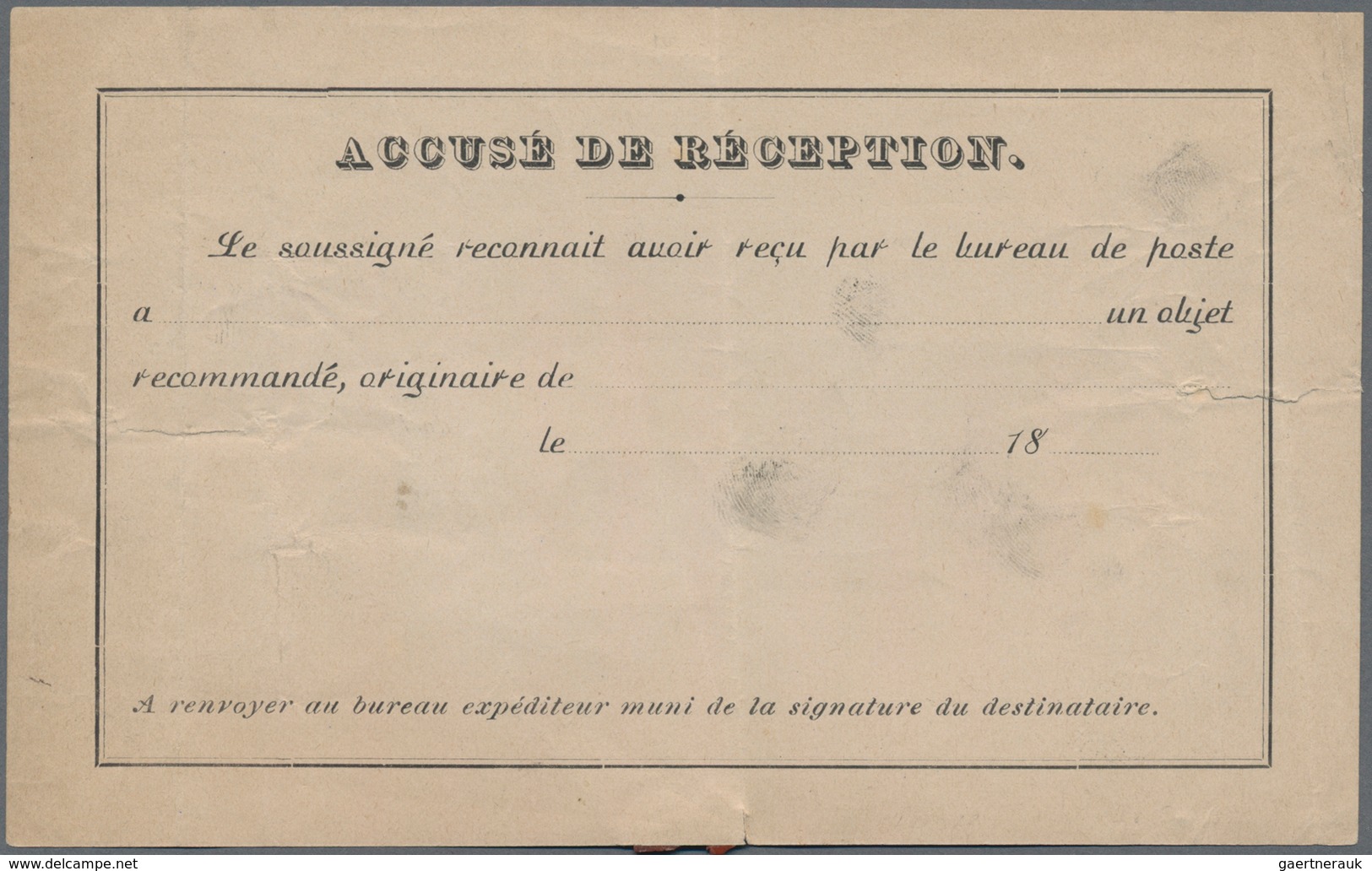Brasilien: 1879, Avis De Reception, Dom Pedro 100r. Green Single Franking At Correct Rate On Receipt - Gebruikt