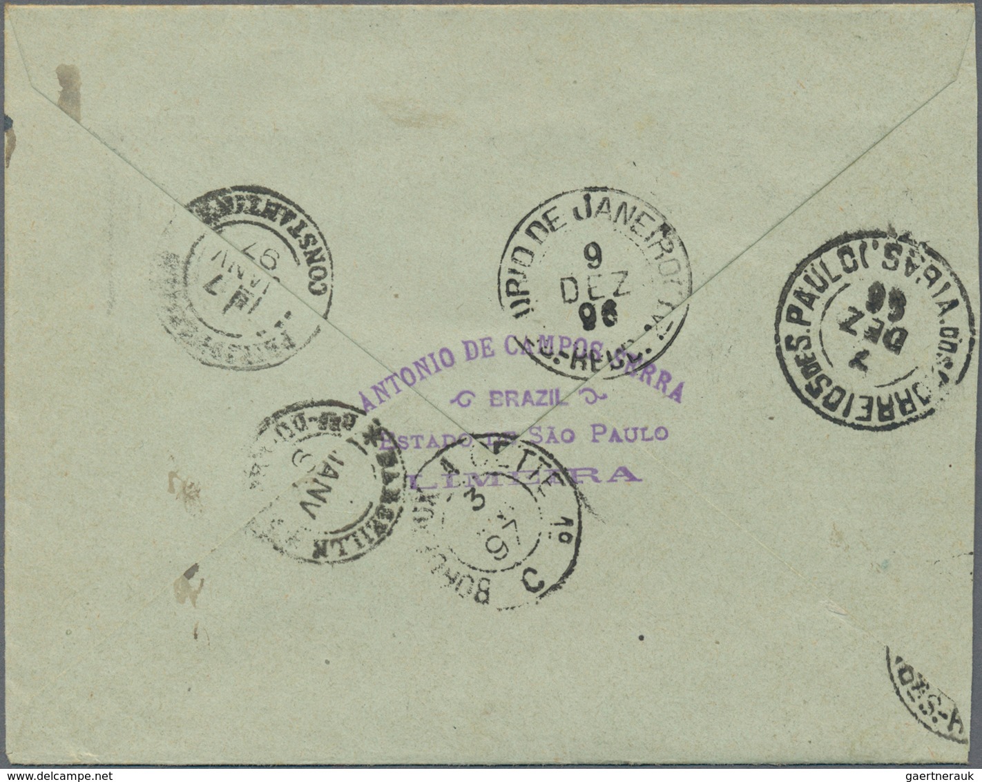 Brasilien: 1896/1897, Mail To Philippeville/Algeria, Two French Stationeries Used As Form And Bearin - Used Stamps
