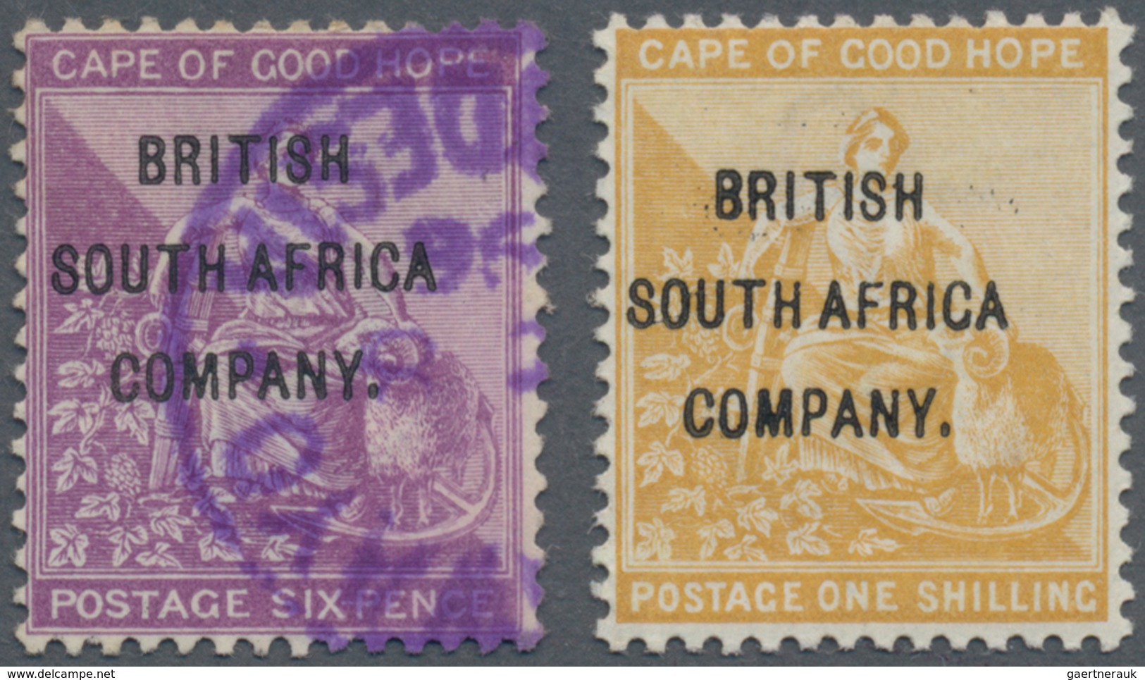 Britische Südafrika-Gesellschaft: 1896, Stamps Of CoGH With Opt. 'BRITISH SOUTH AFRICA COMPANY' 6d. - Unclassified