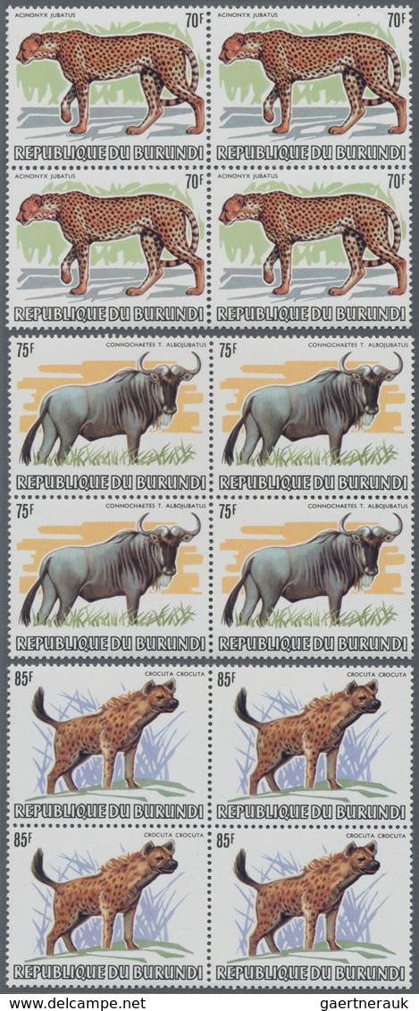 Burundi: 1982, African Wildlife Complete Set Of 13 From 2fr. To 85fr. (Lion, Giraffe, Rhinoceros, El - Used Stamps