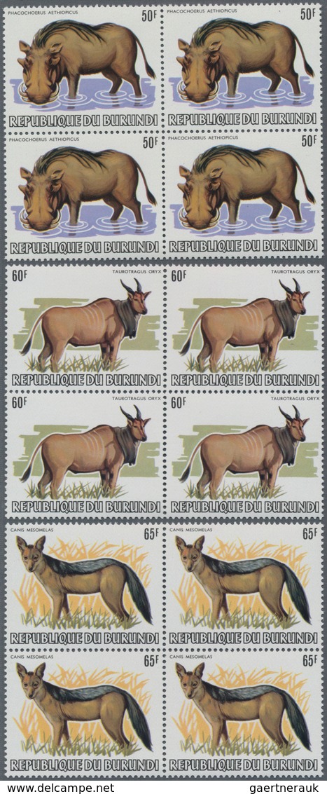 Burundi: 1982, African Wildlife Complete Set Of 13 From 2fr. To 85fr. (Lion, Giraffe, Rhinoceros, El - Gebraucht