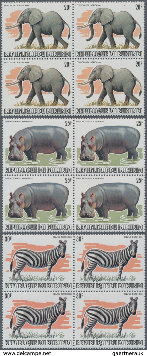 Burundi: 1982, African Wildlife Complete Set Of 13 From 2fr. To 85fr. (Lion, Giraffe, Rhinoceros, El - Usati