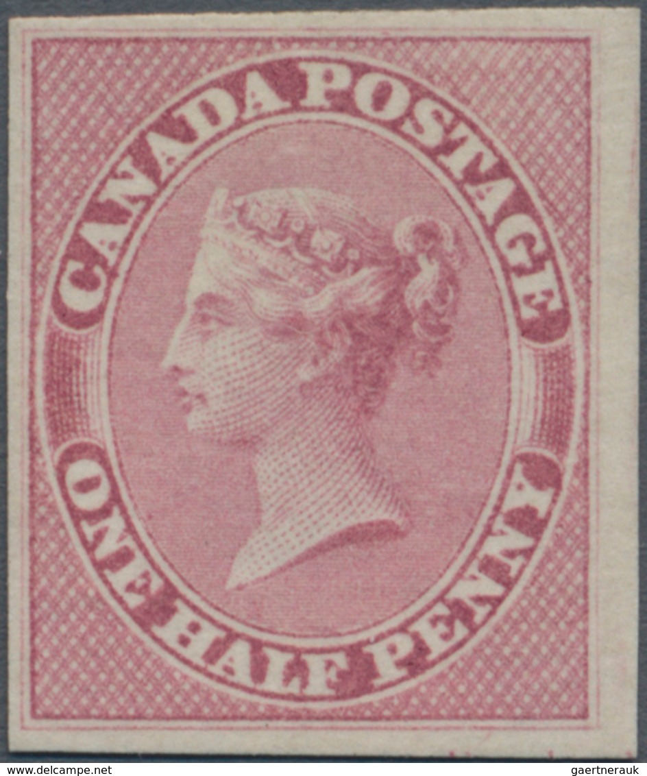 Canada - Colony Of Canada: 1857 ½d. Deep Rose, Mounted Mint With Part Original Gum, With Four White - ...-1851 Vorphilatelie