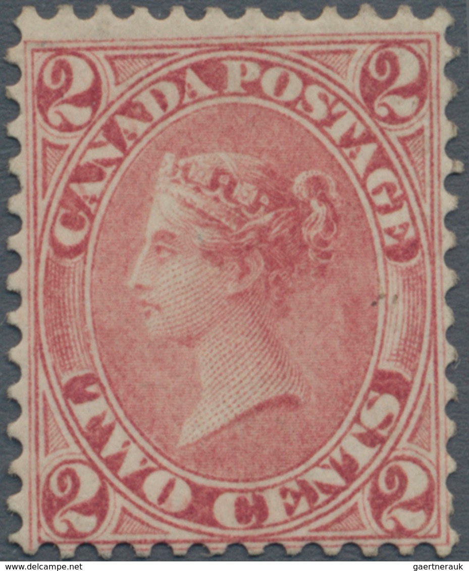 Canada - Colony Of Canada: 1864 QV 2c. Rose-red, Perf 12, Mint Hinged With Large Part Orig. Gum, Fre - ...-1851 Vorphilatelie