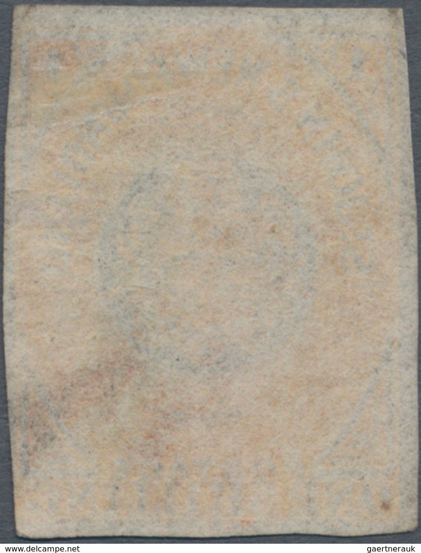 Neufundland: 1860 1s. Orange-vermilion On Thin Paper, Imperf, Used, With Complete Margins All Round, - 1857-1861