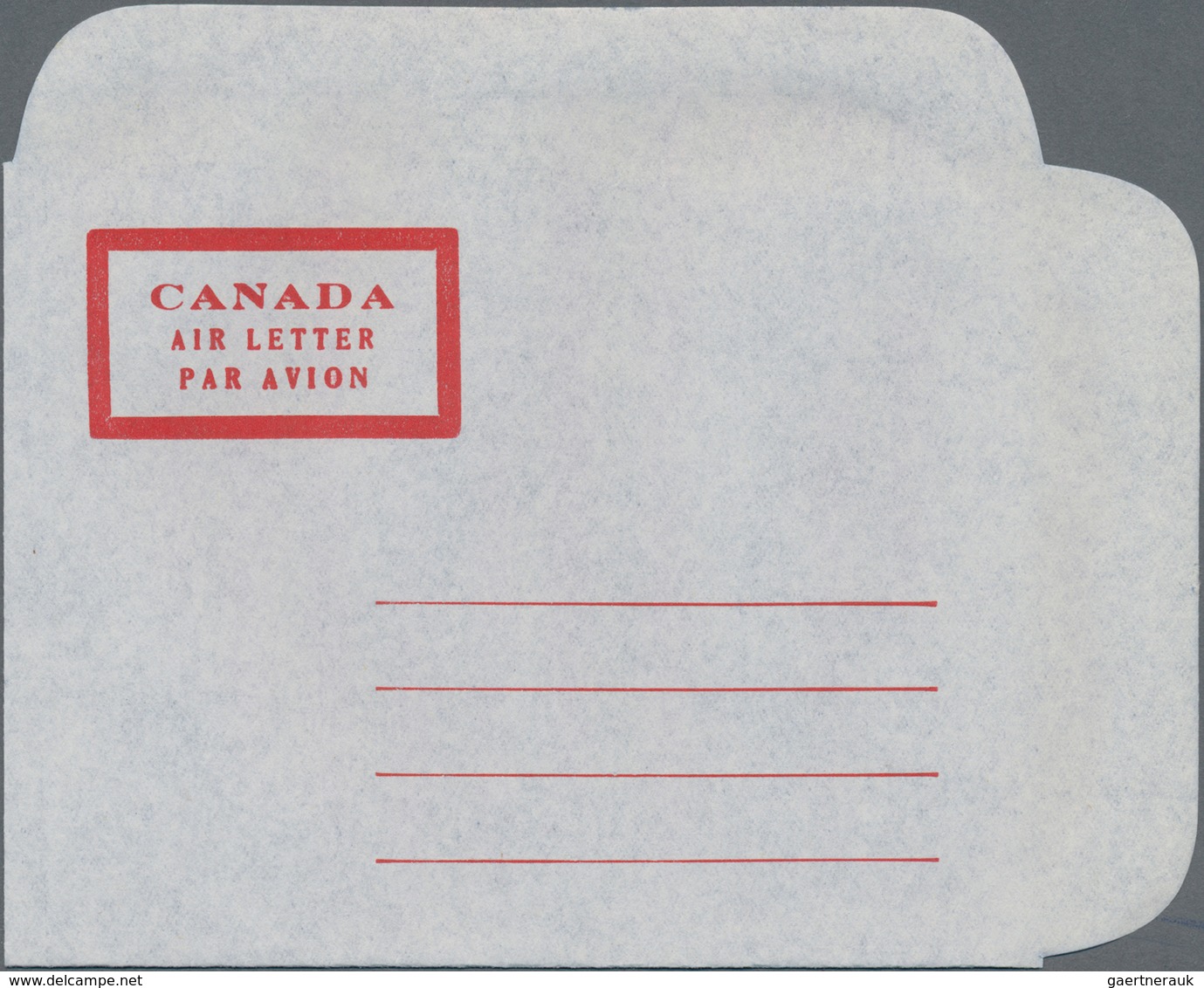 Canada - Ganzsachen: 1947, Unused Postal Stationery Airmail Lettersheet, Red Form Proof On White (mo - 1953-.... Elizabeth II